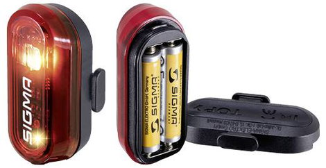 Sigma Aura 30 Set w/ Curve Kerékpár világítás készlet LED Elemekről üzemeltetett Fekete 4. kép