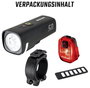 Sigma Aura 50 / Hiro 10 Set Kerékpár világítás készlet Akkus LED-es fényforrás Akkuról üzemeltetett 3. bélyegkép