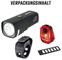 Sigma Aura 40 / Hiro 10 Set Kerékpár világítás készlet Akkus LED-es fényforrás Akkuról üzemeltetett 4. bélyegkép