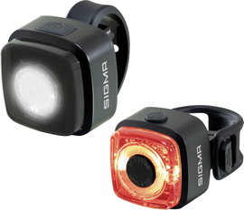 Sigma AURA MICRO Set Kerékpár világítás készlet Akkus LED-es fényforrás Akkuról üzemeltetett