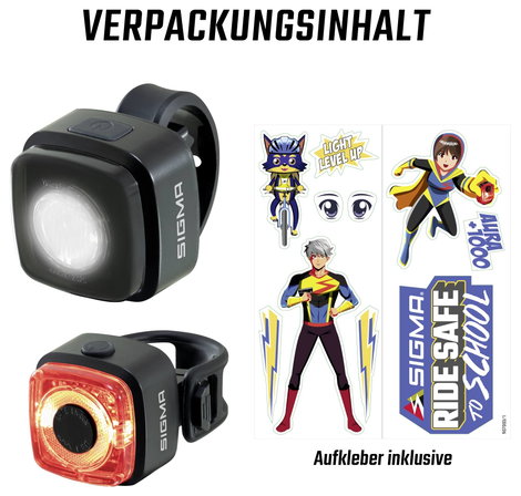 Sigma AURA MICRO Set Kerékpár világítás készlet Akkus LED-es fényforrás Akkuról üzemeltetett 7. kép