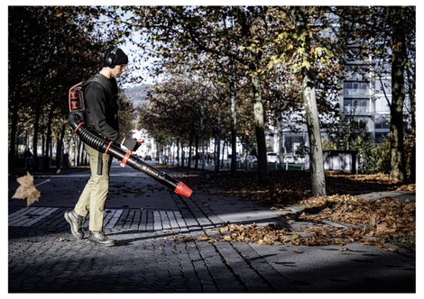 Einhell Professional 3433580 GP-LB 36/280 Li E BL-Solo Akku Lombfújó, Lombszívó Hordpánt, Szoft mark 3. kép