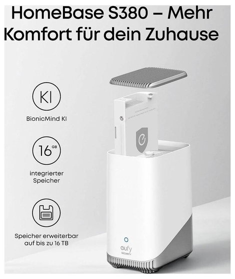 eufy eufy eufyCam E41 T8144*2+Homebase3*1+3W E8144323 IP Hálózati videófelvevő készlet 9. kép
