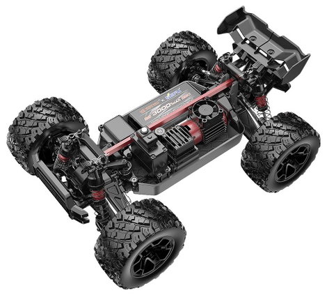 MJX Fehér-sárga, Fekete Brushless 1:14 RC modellautó Elektro Truggy 4WD RtR 2,4 GHz Akkuval és töltő 11. kép