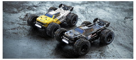 MJX Fehér-sárga, Fekete Brushless 1:14 RC modellautó Elektro Truggy 4WD RtR 2,4 GHz Akkuval és töltő 16. kép