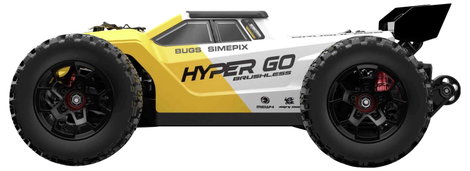 MJX Fehér-sárga, Fekete Brushless 1:14 RC modellautó Elektro Truggy 4WD RtR 2,4 GHz Akkuval és töltő 5. kép