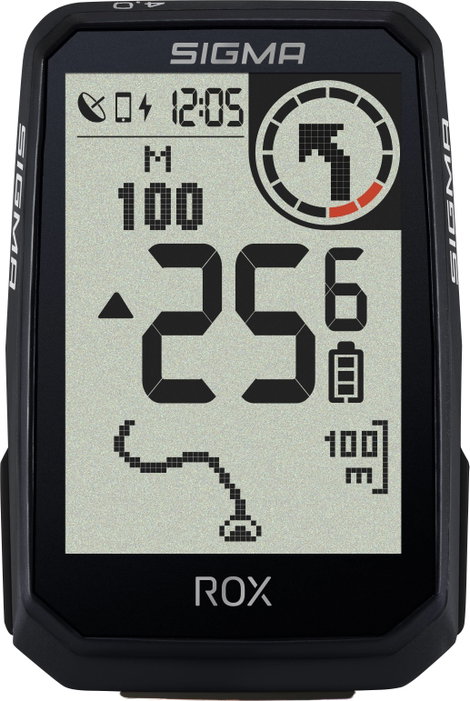 Sigma ROX 4.0 (Black) Endurance Kerékpárkomputer, vezeték nélküli Bluetooth Teljesen grafikus kijelz