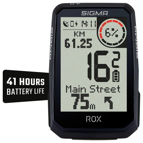 Sigma ROX 4.0 (Black) Endurance Kerékpárkomputer, vezeték nélküli Bluetooth Teljesen grafikus kijelz 2. kép