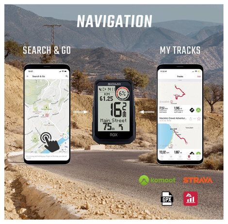 Sigma ROX 4.0 (Black) Endurance Kerékpárkomputer, vezeték nélküli Bluetooth Teljesen grafikus kijelz 4. kép