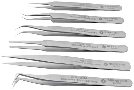 BERNSTEIN Tools for Electronics 5-050-AES Univerzális Csipesz készlet 6 részes