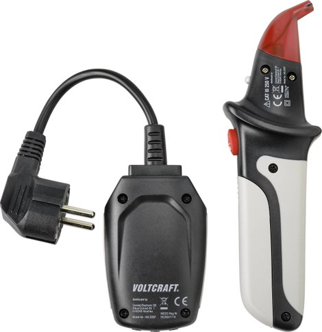 Kismegszakító és biztosíték kereső, 230 V/AC, CAT II, védőérintkezős dugó, VOLTCRAFT MS-20SF 4. kép