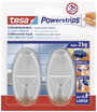 tesa POWERSTRIPS® tesa® Powerstrips rendszer kampók/58050-00012-00 krómozott, 2 kampó Króm bélyegkép