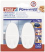 tesa POWERSTRIPS® tesa® Powerstrips rendszer kampók/58013-00049-00 fehér, 2 kampó Fehér bélyegkép