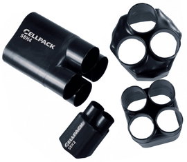 Hőre zsugorodó elosztó sapka, SEHØ bemenet: 25 mm/9 mm, kimenet 9 mm/3 mm, fekete