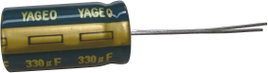 Elektrolit kondenzátor, radiális, álló, RM 2,5 mm 150 µF 6,3 V 20 % Ø 5 x 11 mm Yageo SC006M0150BZF-