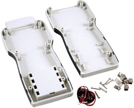 Kézi műszerdoboz ABS, szürke 210 x 100 x 32 mm, Hammond Electronics 1553TGYBAT,