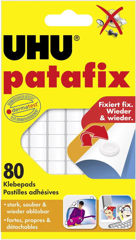 UHU Ragasztó lapok, Patafix, fehér 48810