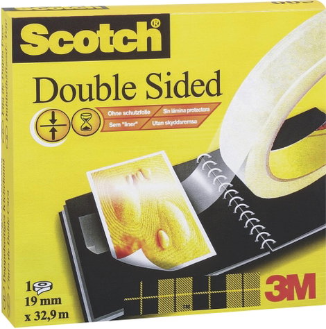 Kétoldalas ragasztószalag, Scotch® (H x Sz) 22.8 m x 12.7 mm átlátszó D6651222 3M, tartalom: 1 teker