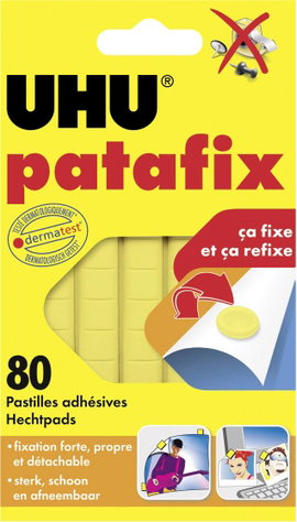 Ragasztó lapok, UHU patafix, sárga 50140 UHU, tartalom: 80 db