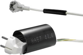 Vastag falú zsugorcső, HA67Ø (zsugorodás előtt/után): 19 mm/3.2 mm, zsugorodási arány 6 : 11 m, feke