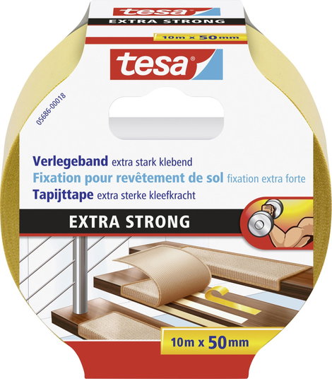 Kétoldalú ragasztószalag (H x Sz) 10 m x 50 mm, tartalom: 1 tekercs, TESA 05686-18