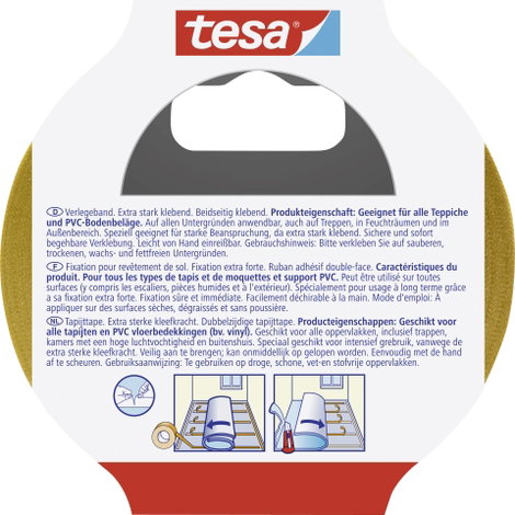 Kétoldalú ragasztószalag (H x Sz) 10 m x 50 mm, tartalom: 1 tekercs, TESA 05686-18 3. kép