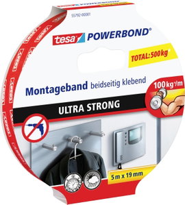 Kétoldalú ragasztószalag 5 m x 19 mm ultra erős Tesa® POWERBOND® 55792-01