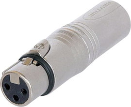XLR adapter XLR alj - XLR dugó, Neutrik NA3FM, 1 db