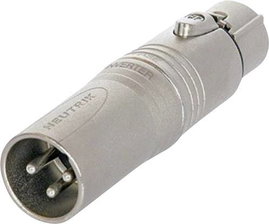 XLR adapter XLR dugó - XLR alj, Neutrik NA3M5F, 1 db
