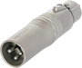 XLR adapter XLR dugó - XLR alj, Neutrik NA3M5F, 1 db bélyegkép