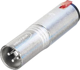 XLR adapter XLR dugó – Sztereo, Neutrik NA3MJ, 1 db