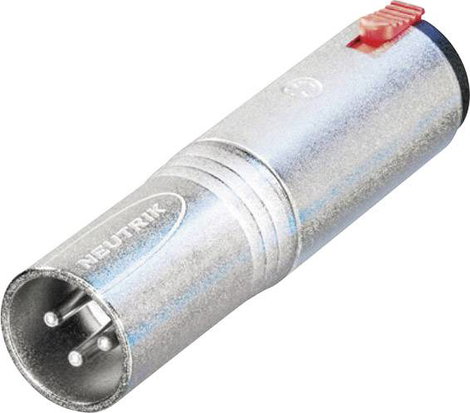 XLR adapter XLR dugó – Sztereo, Neutrik NA3MJ, 1 db