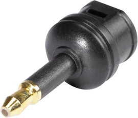 Digitális optikai audio adapter, 1x 3,5 mm-es optikai dugó - 1x Toslink aljzat, fekete, Hicon