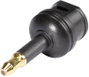 Digitális optikai audio adapter, 1x 3,5 mm-es optikai dugó - 1x Toslink aljzat, fekete, Hicon bélyegkép