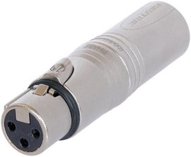 XLR adapter XLR alj - XLR dugó, Neutrik NA3F5M, 1 db