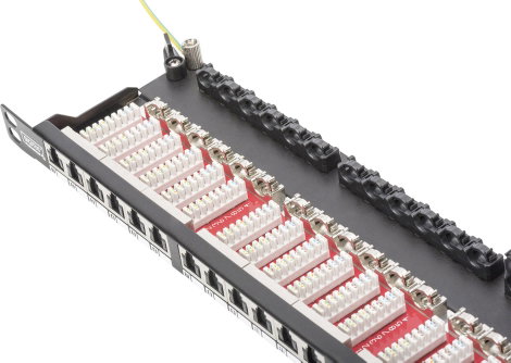 Hálózati patchpanel CAT 624 LAN port 0.5HE Digitus DN-91624S-SL-SH 2. kép
