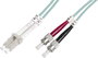 Üvegszál LWL csatlakozókábel 1x - 1x ST dugó 1m 50/125µ Multimode OM3 Digitus DK-2531-01/3 bélyegkép