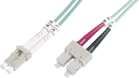Üvegszál LWL csatlakozókábel 1x - 1x 50/125µ 2m Multimode OM3 Digitus DK-2532-02/3