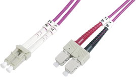 Üvegszál LWL csatlakozókábel 1x - 1x 50/125µ 5m Multimode OM4 Digitus DK-2532-05-4