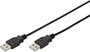 USB kábel 1x USB 2.0 dugó A - 1x USB 2.0 dugó A 1 m Fekete Digitus bélyegkép