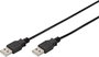 USB kábel 1x USB 2.0 dugó A - 1x USB 2.0 dugó A 1,80 m Fekete Digitus 678039 bélyegkép
