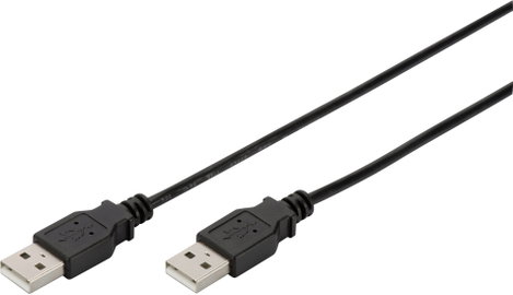 USB kábel 1x USB 2.0 dugó A - 1x USB 2.0 dugó A 1,80 m Fekete Digitus 678039