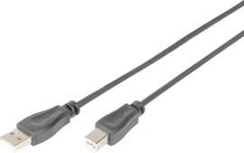 USB kábel 1x USB 2.0 dugó A - 1x 0.50 m Fekete Digitus