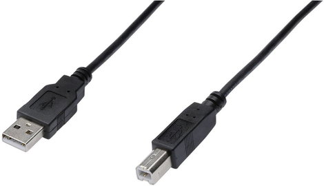 USB kábel 1x USB 2.0 dugó A - 1x 5 m Fekete Digitus