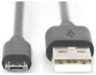 USB kábel 1x USB 2.0 dugó A - 1 x USB 2.0 mikró dugó B, 1,8 m, fekete, Digitus 2. bélyegkép