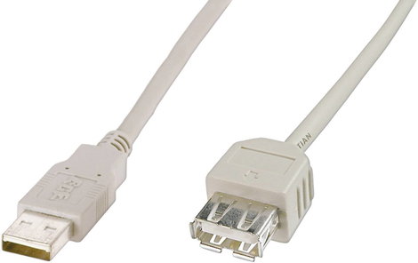 USB kábel 2.0 dugó A - 1x 1.80 m Bézs Digitus