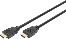 HDMI kábel, 1 x HDMI dugó - 1 x HDMI dugó, 1 m, fekete, Digitus AK-330107-010-S