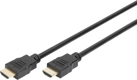 HDMI TV, monitor csatlakozókábel, 1x HDMI dugó - 1x HDMI dugó, 5 m, fekete, Digitus AK-330107-050-S