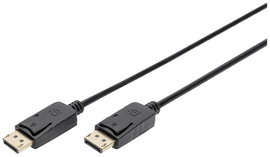 DisplayPort csatlakozókábel [1x DisplayPort dugó - 1x DisplayPort dugó] 3 m, fekete, Digitus