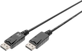 DisplayPort csatlakozókábel [1x DisplayPort dugó - 1x DisplayPort dugó] 5 m fekete, Digitus